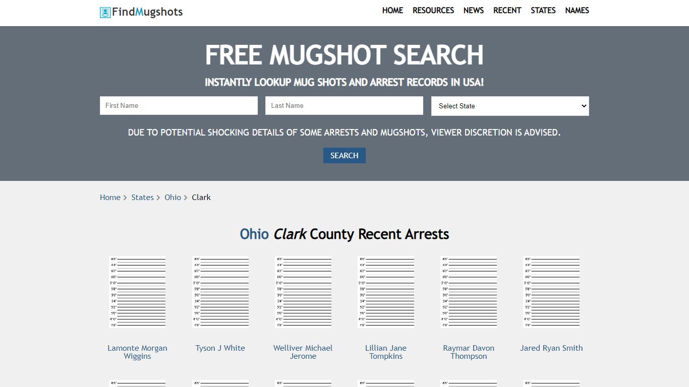 Find Clark Ohio Mugshots - Find Mugshots